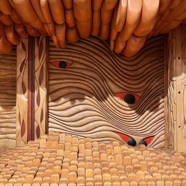 Handcrafted Wooden Armoire by Lucien Bénière - Image 8