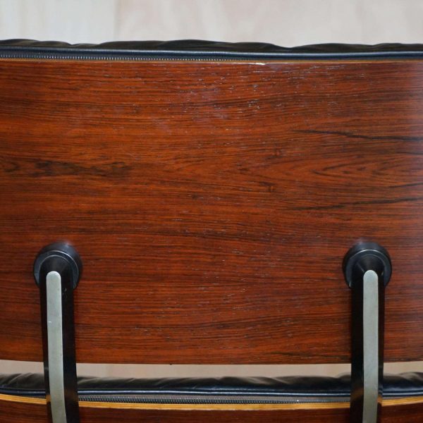 Restored 1960 Herman Miller No1 Hardwood Eames Lounge Armchair and Ottoman - Image 11