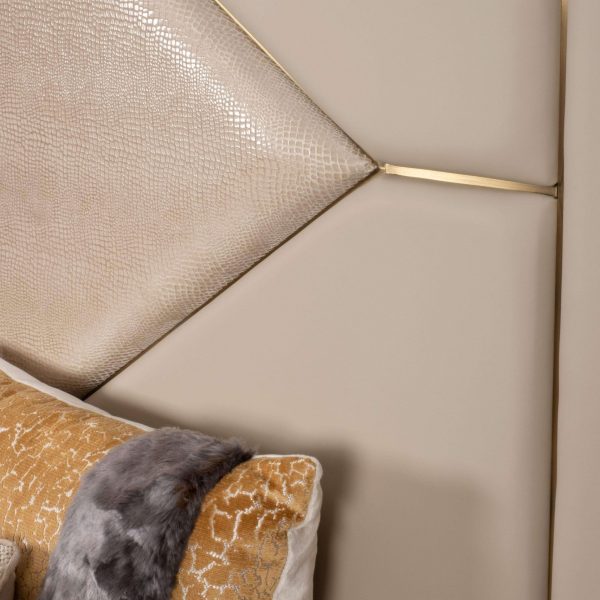Modern Letti US King Size Macassar Leather Handmade in Portugal Greenapple - Image 4