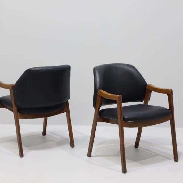 Chairs/Armchairs for Cassina Model 814 Leather, Set of Six by Ico Parisi - Image 3