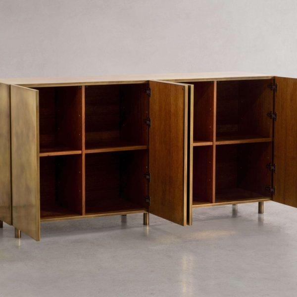 Baron Storage Cabinet — Patinated Brass — Made in Britain - Image 4