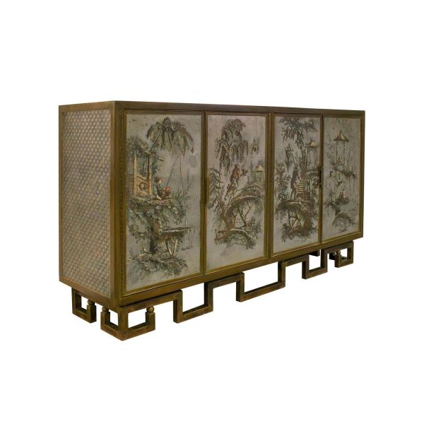 Philip and Kelvin LaVerne Rare 4-Door "Chinois Cabinet" 1960s (Signed) - Image 3