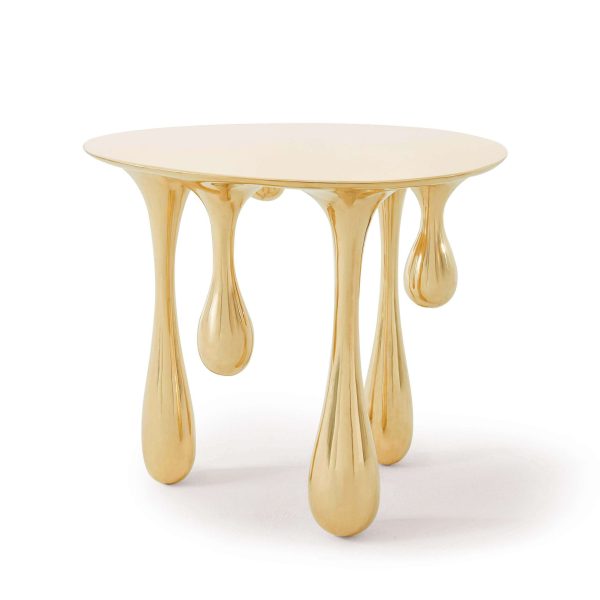 Melting Side Table Polished Brass by Zhipeng Tan - Image 2