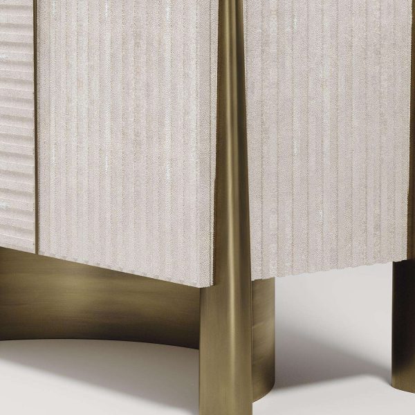 Shagreen Vanity Cabinet with Bronze-Patina Brass Details by R&Y Augousti - Image 5
