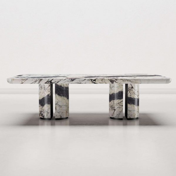 The Alberto Dining Table in Breccia Capraia Marble - Image 2
