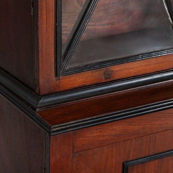 Monumental Irish Georgian Ebonised Mahogany & Astral Glazed Breakfront Bookcase - Image 11