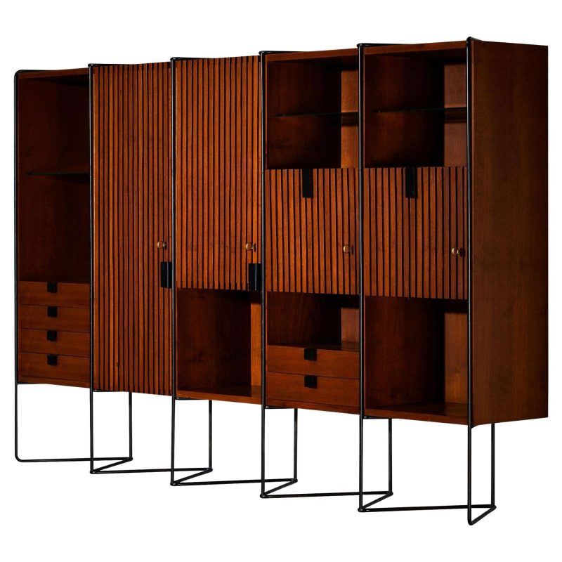 Taichiro Nakai for La Permanente Mobili Cantù Wall Cabinet in Teak