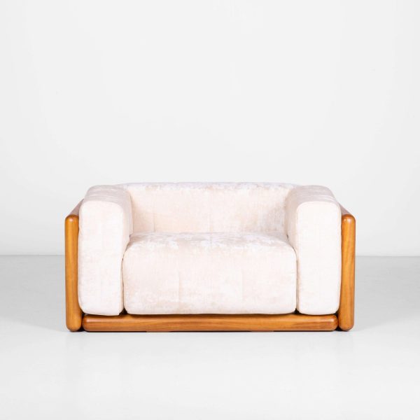 Pair of Cornaro 140 Armchairs by Carlo Scarpa with Ash Wood Structure, 1974 - Image 7