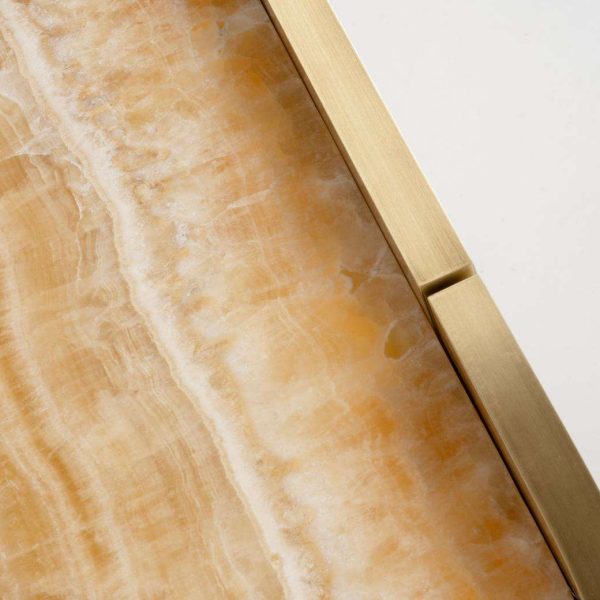 Sahara TV Cabinet, Brass, Miel Onyx, Handmade by Greenapple - Image 14