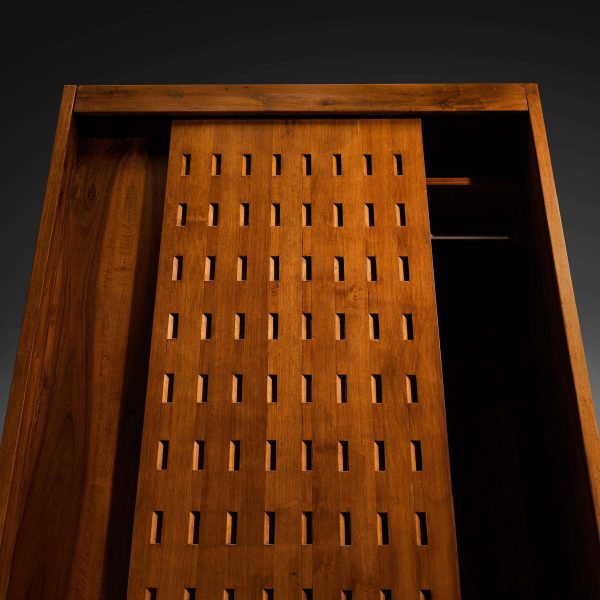 Giuseppe Rivadossi for Officina Rivadossi Bedroom Divider Wardrobe Walnut - Image 12