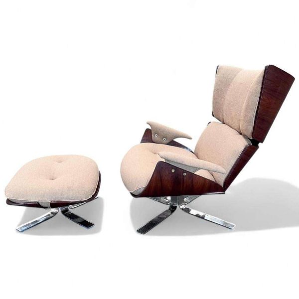 Brazilian Modern "Paulistana" Armchair with Ottoman by Jorge Zalszupin, c. 1959 - Image 2