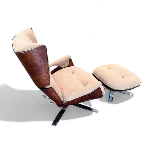 Brazilian Modern "Paulistana" Armchair with Ottoman by Jorge Zalszupin, c. 1959 - Image 5