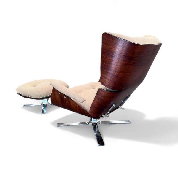 Brazilian Modern "Paulistana" Armchair with Ottoman by Jorge Zalszupin, c. 1959 - Image 3