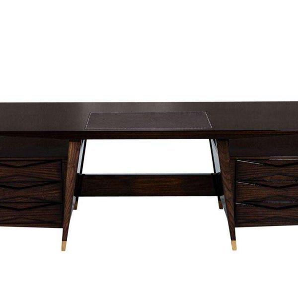 Custom Modern Walnut Executive Desk by Carrocel - Image 2