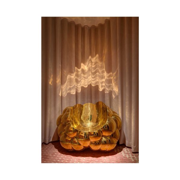Wolk Lounge Armchair in Brass by Richard Hutten - Image 4