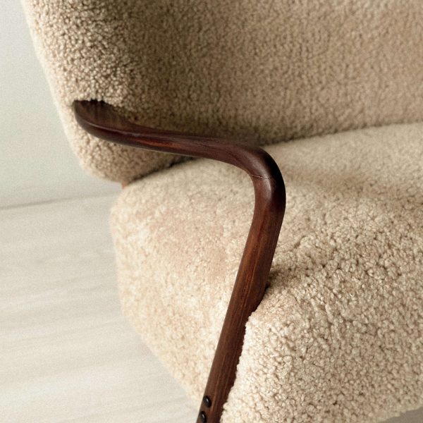 Rare Vintage Viggo Boesen Sofa in Shearling, Produced by Hos Wulff, Denmark 1930 - Image 3