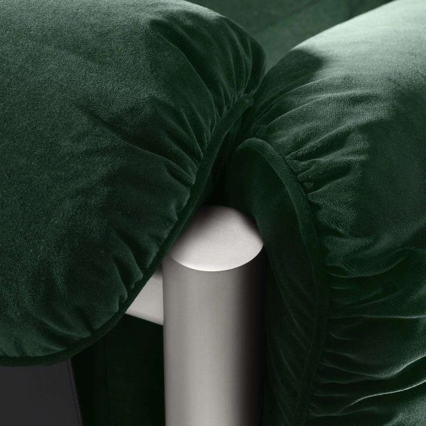 Flo 4-Seater Green Fabric Sofa by Lorenza Bozzoli - Image 4