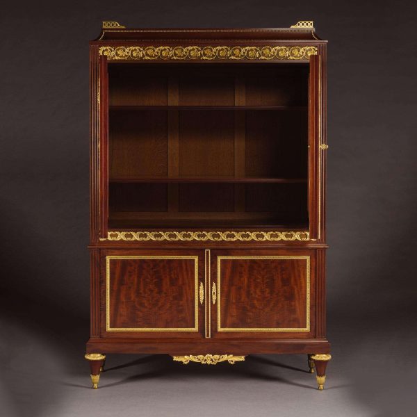 A Louis XVI Style Lacquer Mounted Mahogany Cabinet by Paul Sormani - Image 4