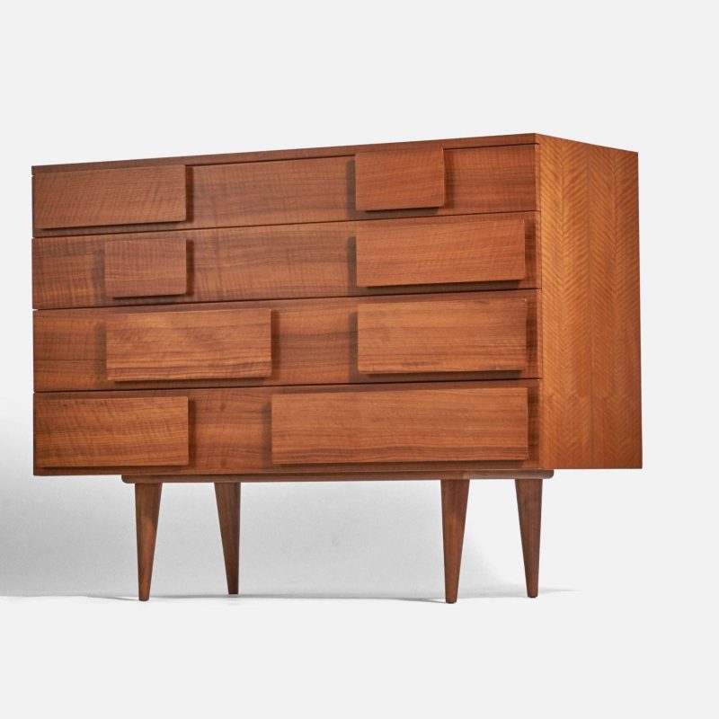 Gio Ponti Walnut Dresser for Singer & Sons, America, 1950s