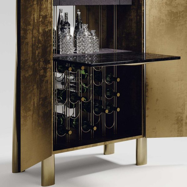 Shagreen Bar Cabinet with Bronze-Patina Brass Details by R&Y Augousti - Image 6