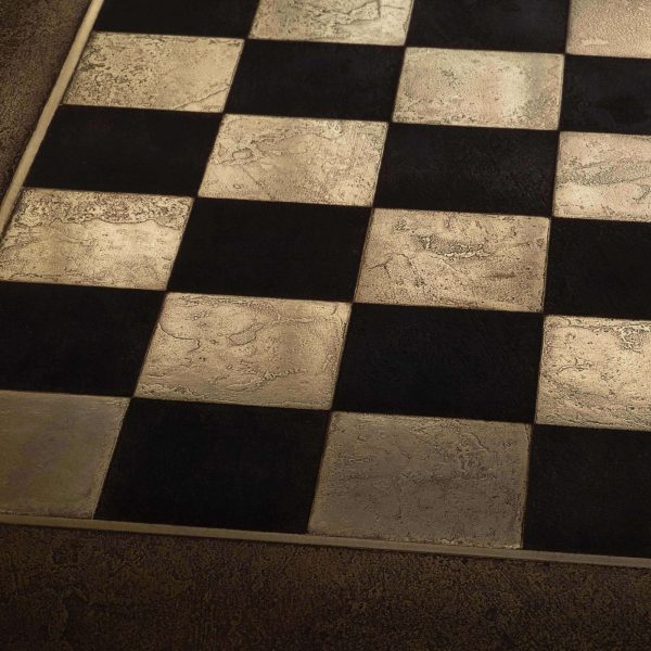 Otterburn Chess Table — Solid Hand-Patinated Brass and Walnut — Made in Britain - Image 9