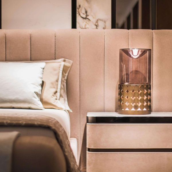 Pair Art Deco Style Elie Saab Maison Nabuk Marble Essence Nightstand, Italy - Image 7
