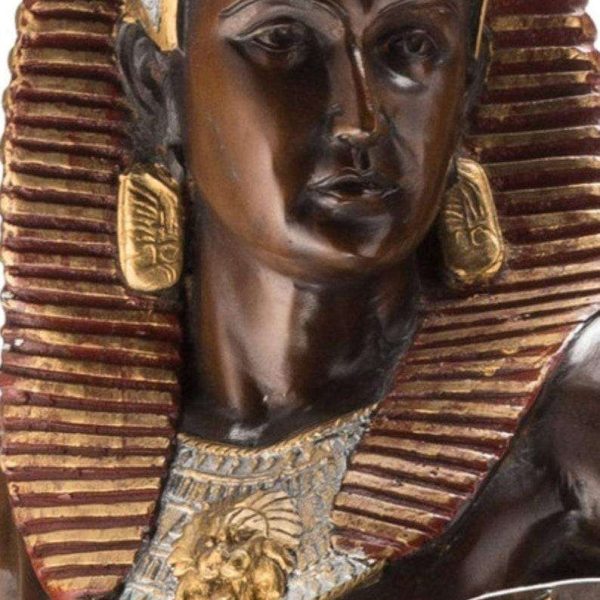 Monumental Emile Louis Picault Signed Egyptian Revival Pharaoh Sculptures, Pair - Image 4