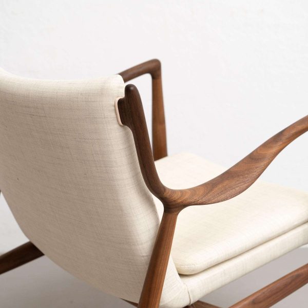 Finn Juhl 45 Chair, Wood and Fabric - Image 8