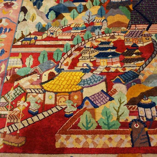 1920s Scenic Chinese Art Deco Carpet by Nichols Workshop - Image 7