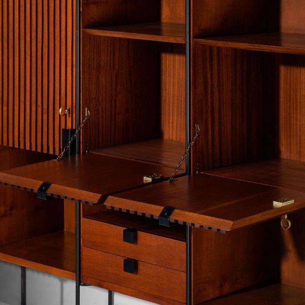 Taichiro Nakai for La Permanente Mobili Cantù Wall Cabinet in Teak - Image 11