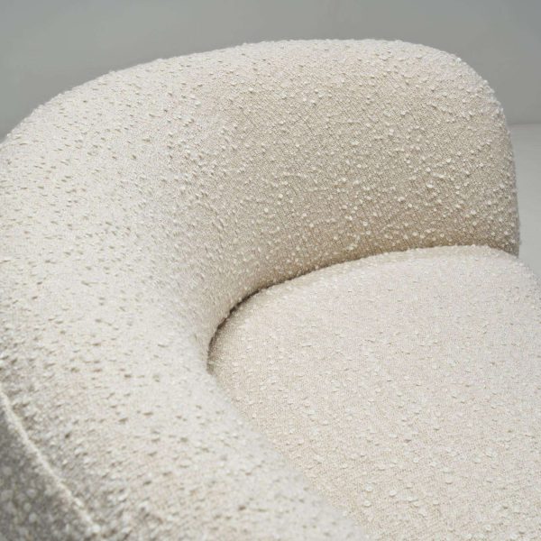 Danish Three-Seater Banana Sofa in Bouclé, 1940s - Image 11