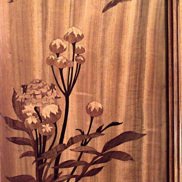 Louis Majorelle French Art Nouveau Walnut Floral Armoire - Image 3