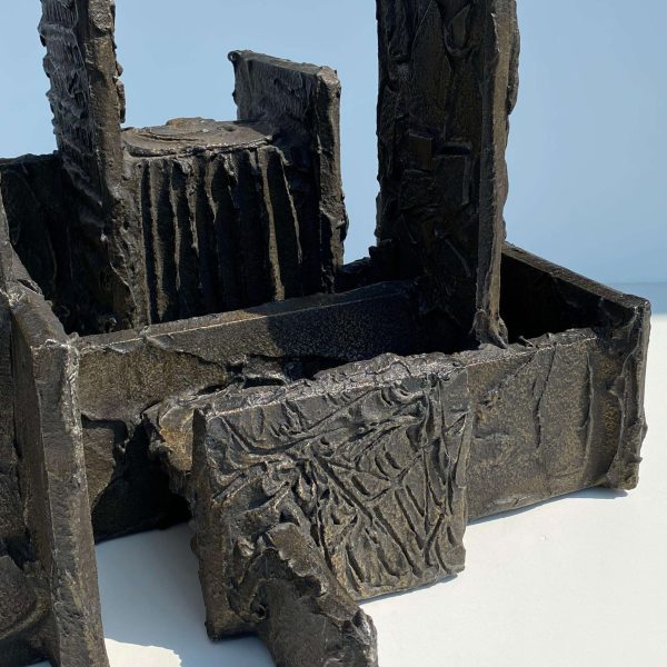 Paul Evans Sculpted Bronze Skyline Coffee Table Signed PE71 - Image 12
