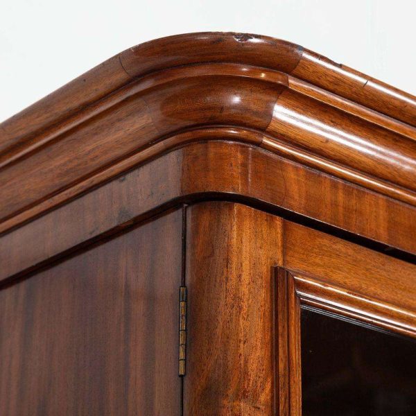 Monumental Early 19thC English Mahogany Glazed Library Bookcase - Image 9