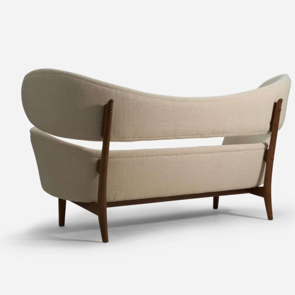Finn Juhl Rare Important Sofa Walnut Fabric, Baker Furniture United States 1951 - Image 10