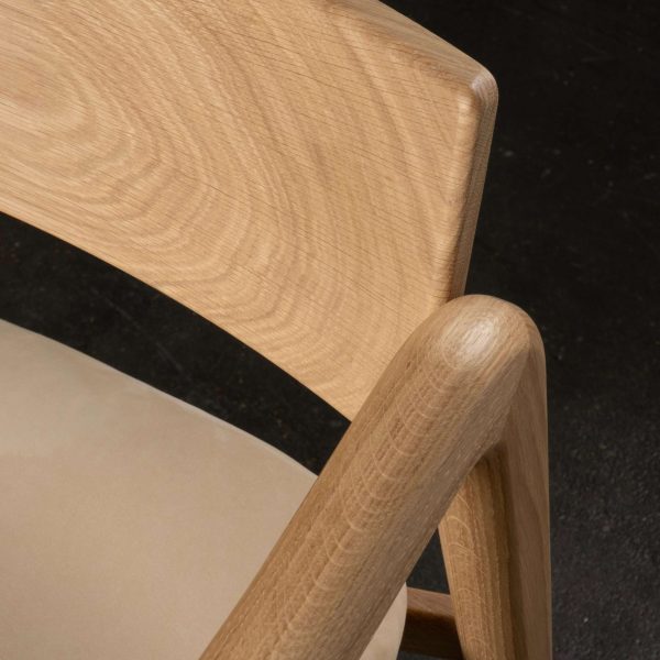 Modern Anjos Dining Chairs Set/6, Leather Oak, Handmade Portugal by Greenapple - Image 5