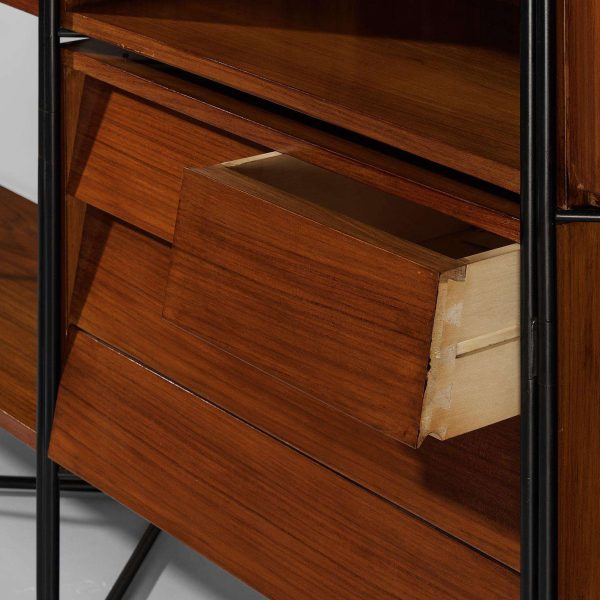 Taichiro Nakai for La Permanente Mobili Adjustable Wall Cabinet in Teak - Image 6