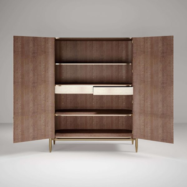 Shagreen Cabinet with Brass Accents by Kifu Paris - Image 4
