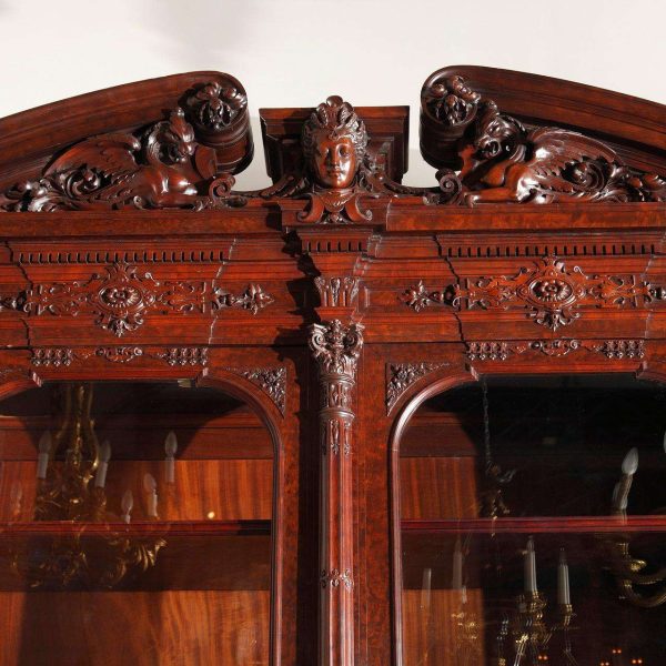 Exceptionel Bookcase Forming Desk by G. Grohé, France, Circa 1860 - Image 4