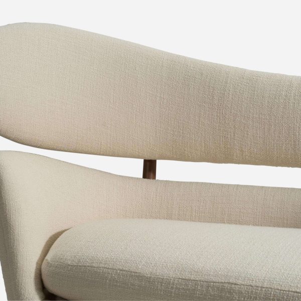 Finn Juhl Rare Important Sofa Walnut Fabric, Baker Furniture United States 1951 - Image 4