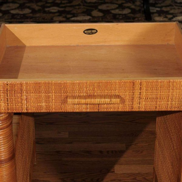 Beautiful Restored Pair of Organic Small Cabinets in Cane by Bielecky Brothers - Image 9