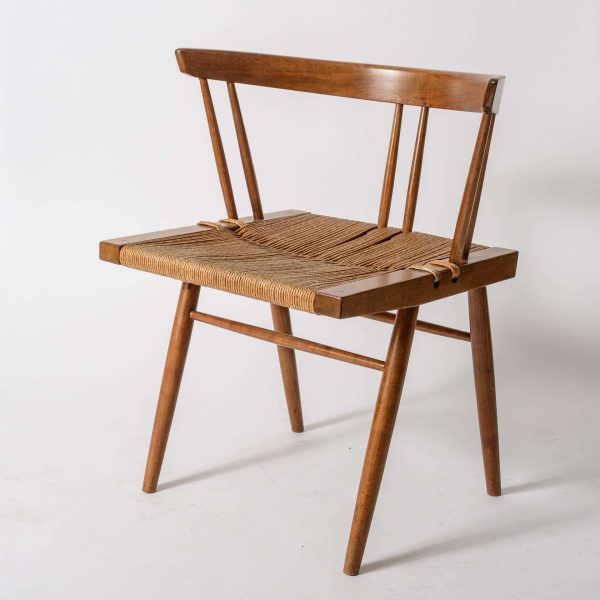 George Nakashima Grass Seat Chairs Set of 4 - Image 8
