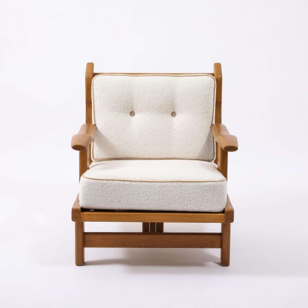 Guillerme & Chambron T Chair in Oak, France 1960's - Image 9