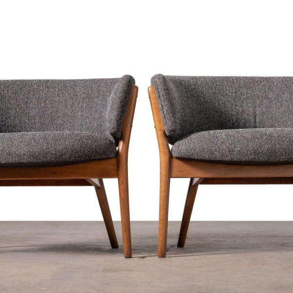 Nanna Ditzel Classic Vintage Scandinavian Model 83 Armchairs in Oak, 1950s - Image 14