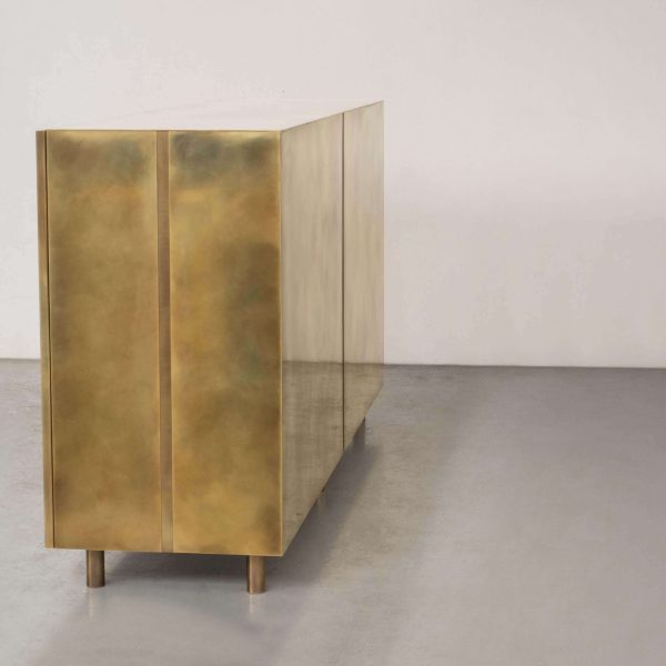 Baron Storage Cabinet — Patinated Brass — Made in Britain - Image 3