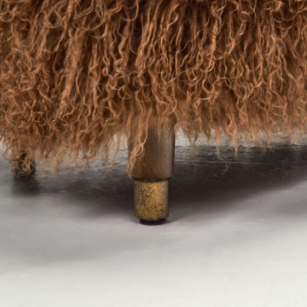 Danish Two-Seater Model 96 Banana Sofa in Tibetan Sheepskin, 1954 - Image 15
