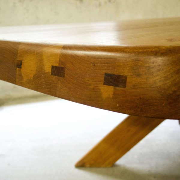 Aban Dining Table in Elm, T35D, Pierre Chapo, France, 1972 - Image 6