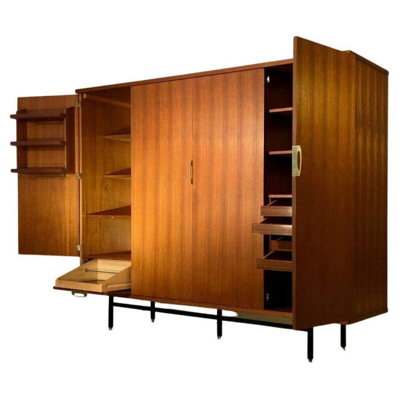 A Large "RECONSTRUCTION" Wardrobe by Joseph-André Motte, Charron, France 1950