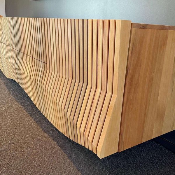 Nature Inspired Modern Organic Credenza Made from Sustainable River Rescued Wood - Image 10