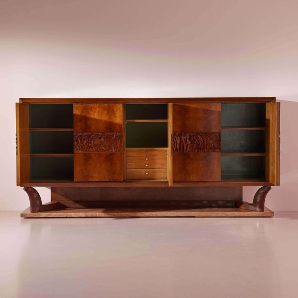 Osvaldo Borsani Unique Large Credenza, Arredamenti Borsani Varedo, Italy, 1940s - Image 7